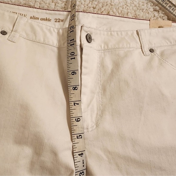 Talbots Signature W slim stretch ankle white denim jeans plus size 20 22 new!!! - Picture 6 of 12